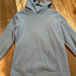 Ariat boys Sky Blue Pullover Hoodie with Embroidered Logo